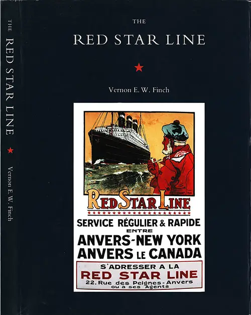 Front Cover and Spine, The Red Star Line and International Mercantile Marine Company by Vernon Edmond William Finch, 1988.