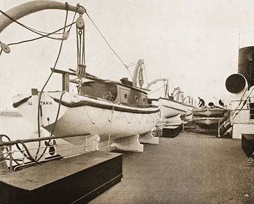 One of the Motor Lifeboats on the Aquitania.