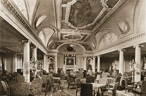 The Famous Palladian Lounge on the Aquitania.