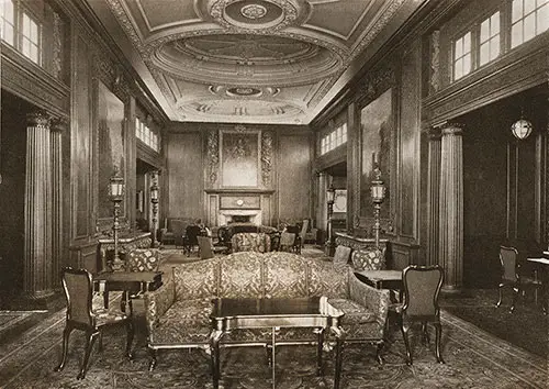 The Stately Smoking Room of the RMS Aquitania.