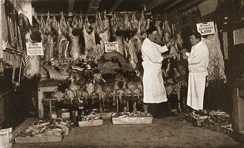 Some of the Prize Meat, Game, and Poultry Used for a Christmas Voyage.