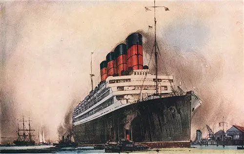The RMS Aquitania in a Familiar Setting at Southampton.