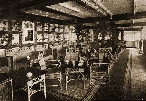 Verandah Café, RMS Carmania.