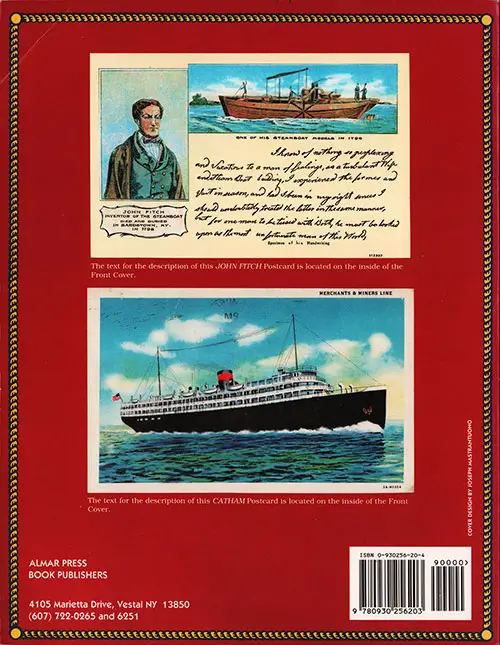 Back Cover, U.S. Steamships: A Picture Postcard History by Frank O. Braynard, 1991.