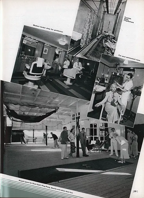 Collage of Scenes on Board the Empress of Britain. World Cruise 1936.