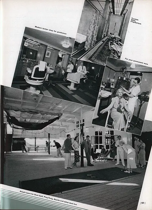 Collage of Scenes onboard the Empress of Britain.