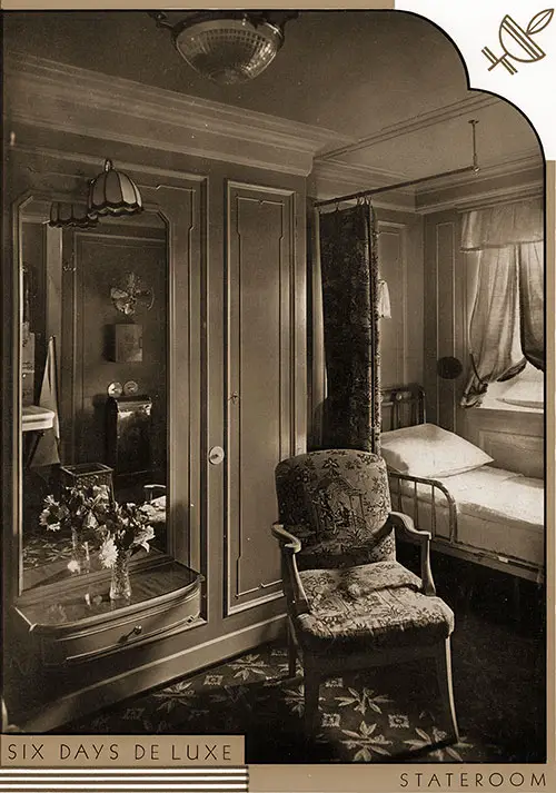 Another View of a First Class Stateroom on the SS Columbus.