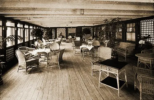 One of the Garden Lounges on the SS Samaria.