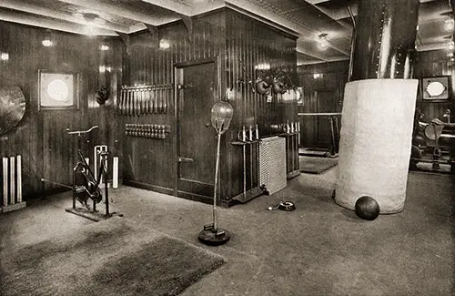 The First Class Gymnasium on the SS Samaria.