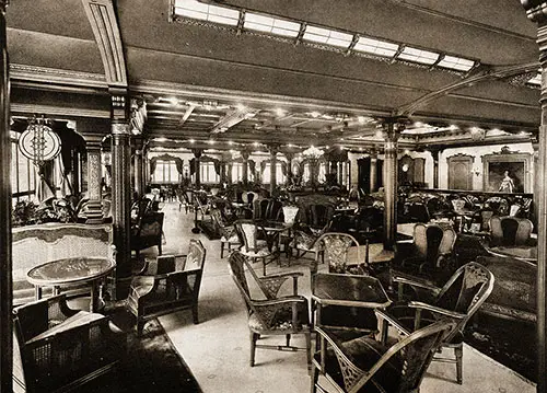 First Class Palm Court on the SS Statendam.