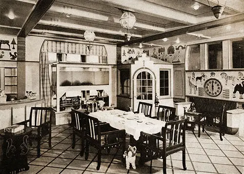 First Class Children's Playroom on the SS Statendam.