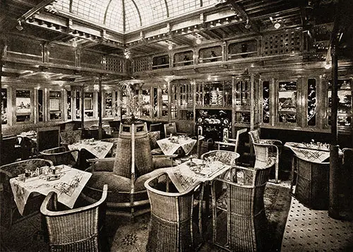 The Japanese Tea Room in First Class on the SS Nieuw Amsterdam.