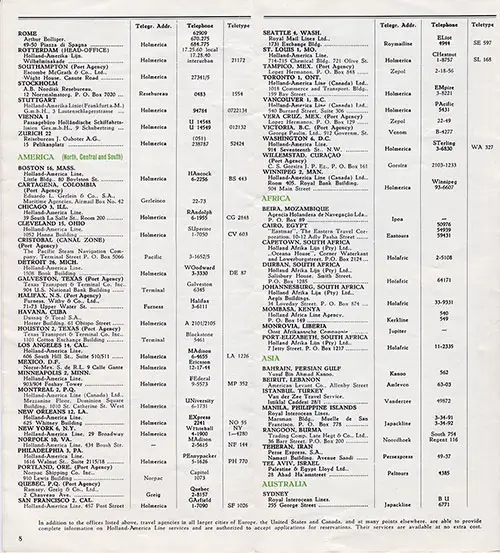 HAL Passenger Offices and General Agencies in Europe, America (North, Central, and South), Africa, Asia, and Australia.