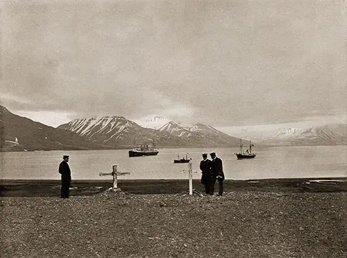 SS Auguste Victoria at Advent Bay (Adventfjorden), Spitsbergen, Norway.
