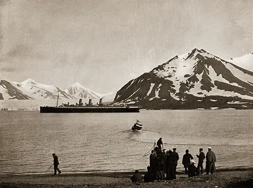 The SS Auguste Victoria at Bellsund in Spitsbergen, Norway.