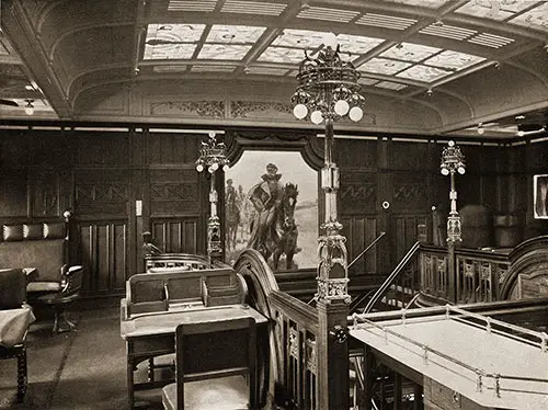 View of the First Class Grill Room on the SS Blücher.