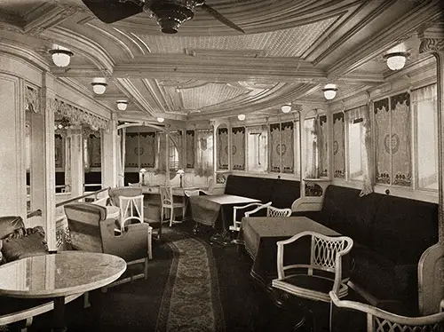 First Class Ladies Salon on the SS Blücher.