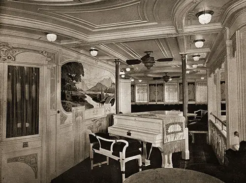 First Class Music Salon on the SS Blücher.