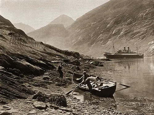 The SS Blücher in Geirangerfjord (Geirangerfjorden), Romsdal, Norway.