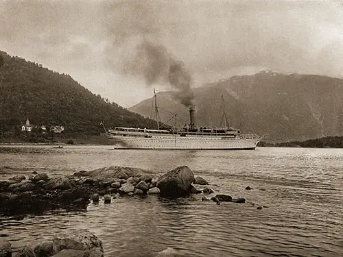 The SS Meteor in the Nordfjord District Near Loen, Vestland, Norway.
