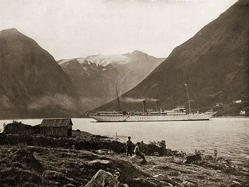 The SS Prinzessin Victoria Luise Near Balestrand, Sogndal, Norway.