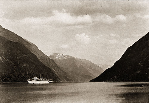 The SS Prinzessin Victoria Luise at Odda Fjord.