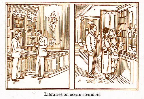 Libraries on Ocean Liners. IMM Ocean Travel, 1924.