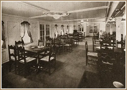 Third Class Smoking Room on the SS Roma.