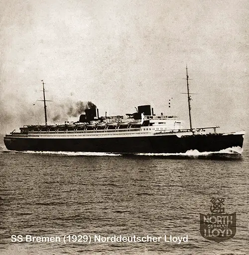 SS Bremen (1929) of the Norddeutscher Lloyd.