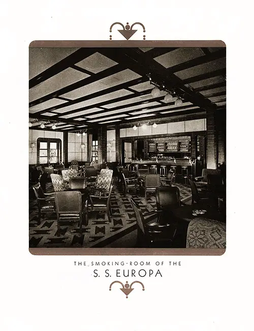 The First Class Smoking Room on the SS Europa.