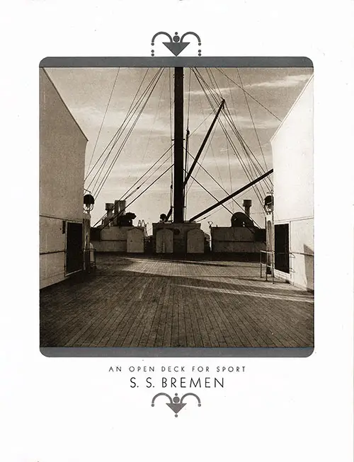 An Open Deck for Sport on the SS Bremen.