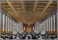 SS Normandie First Class Dining Saloon.