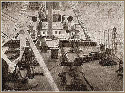 Windlass Capstans, etc. on the Campania.