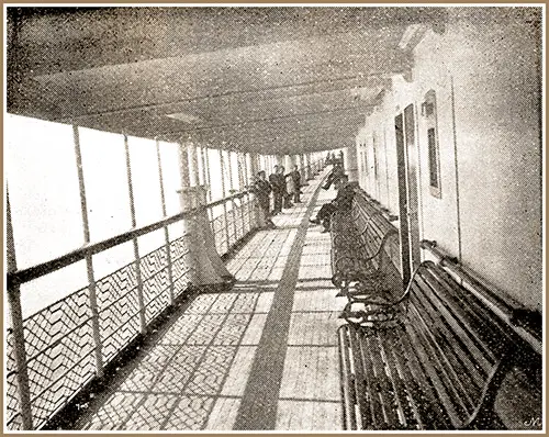 Vista of Promenade Deck.