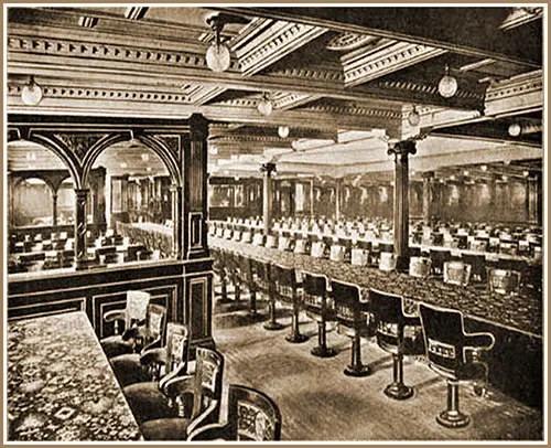 Corner of the First Class Dining Saloon - RMS Campania.