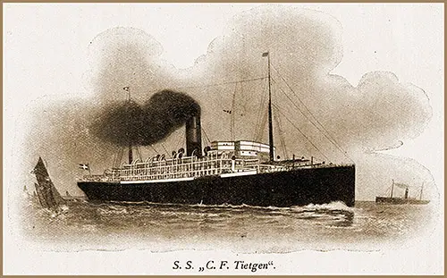 SS C. F. Tietgen (1897) of the Scandinavian-American Line.