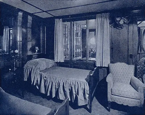 Cabin DeLuxe on the SS Manhattan.