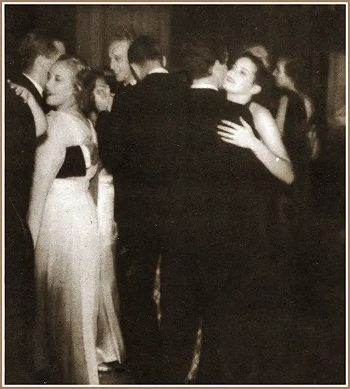 Passengers Dancing in the Verandah Café on a United States Lines Ocean Liner, 1938.