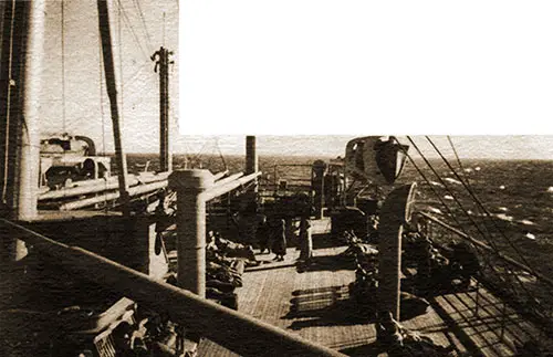 Looking "Aft" from the Boat Deck onto the Broad and Sunny Game and Recreation Deck for Which the Manhattan and Washington Are Especially Noted.