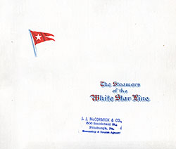 Front Cover, The Steamers of the White Star Line, ca. 1909. From the Chris Crofts Collection.