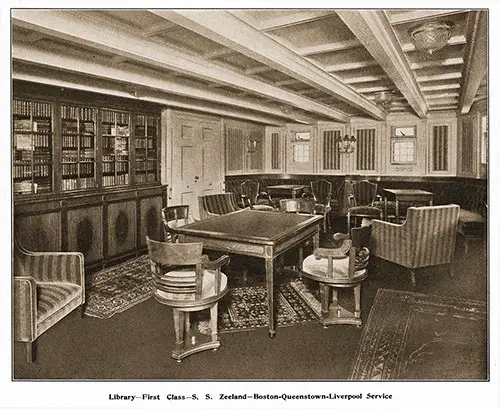 First Class Library on the SS Zeeland.