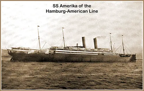 The SS Amerika, Built by Messrs. Harland & Wolff of Belfast, Ireland, Leaving New York on the First East-Bound Voyage.