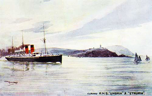 RMS Umbria and Etruria. Cunard Daily Bulletin, 1908 Fashion Supplement.