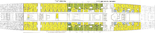 RMS Queen Mary "A" Deck Schematic.