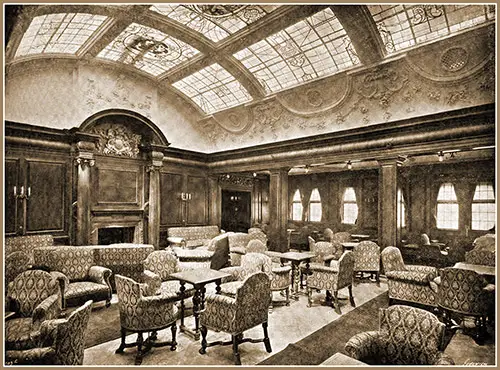 RMS Lusitania First Class Smoking Room.