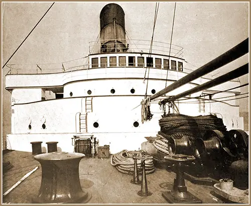 View of Lusitania's Bridge from the Forecastle.