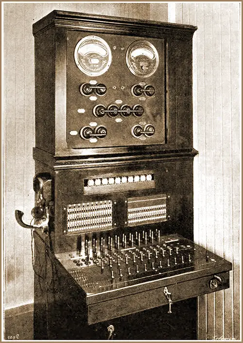 Telephone Switchboard on the Mauretania.