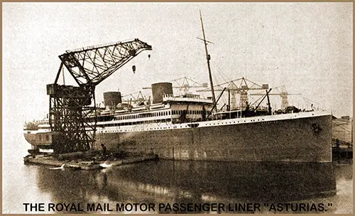 The Royal Mail Motor Passenger Liner Asturias. Engineering Magazine, 4 December 1925, p. 713.