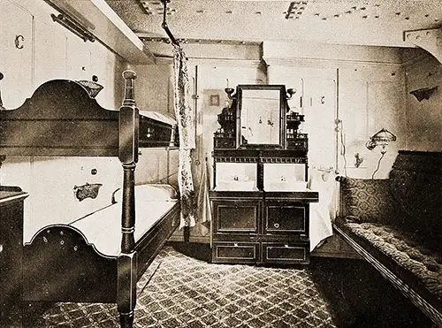 Plate XLII: First Class Stateroom on the SS Laurentic.