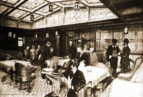 First Class Smoking Room on the SS Finland, SS Kroonland, SS Vaderland, or SS Zeeland.